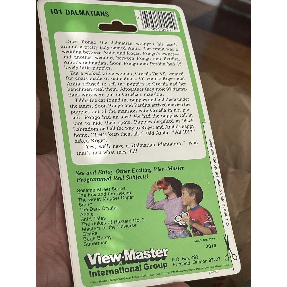 Walt Disney 101 Dalmatians VIEW-MASTER‎ 3 Reels 21 3D Pictures New
